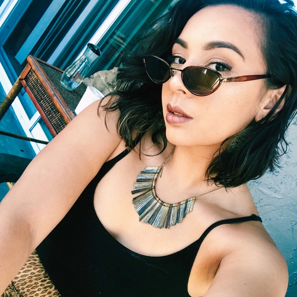 Brass, gold, and silver statement necklace